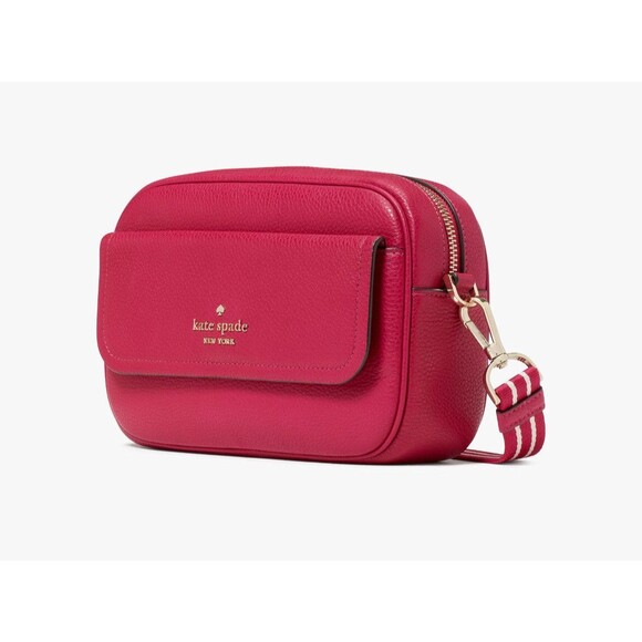 New Kate Spade Rosie Pebbled Leather Small Flap Camera Bag Renaissance Rose - Picture 2 of 5